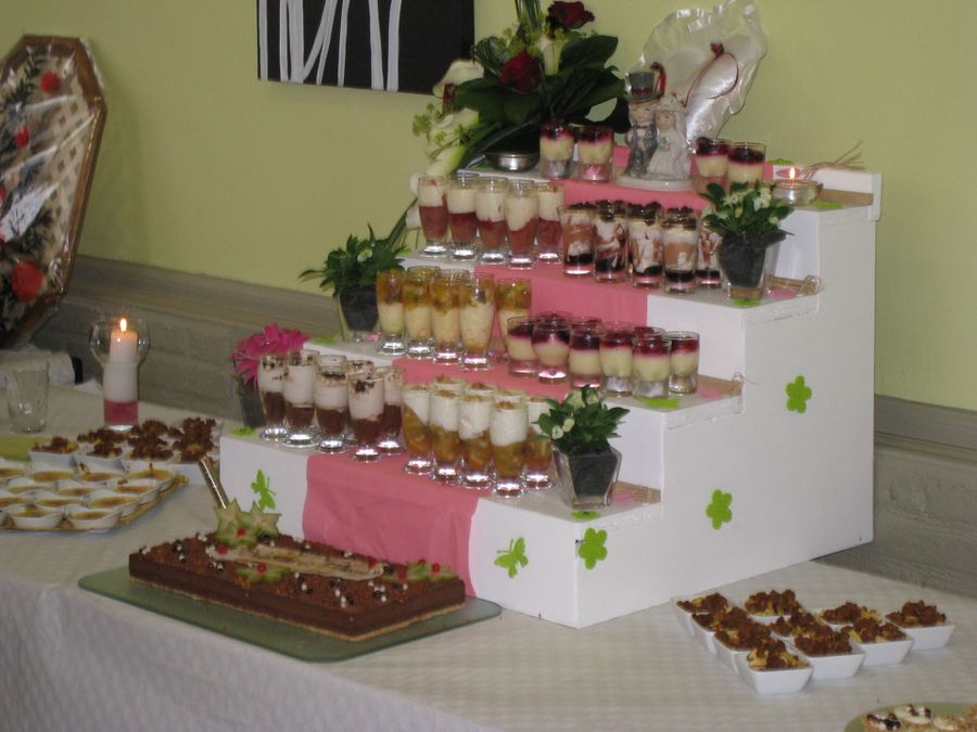 Buffet préparé pour une réception au Bradford