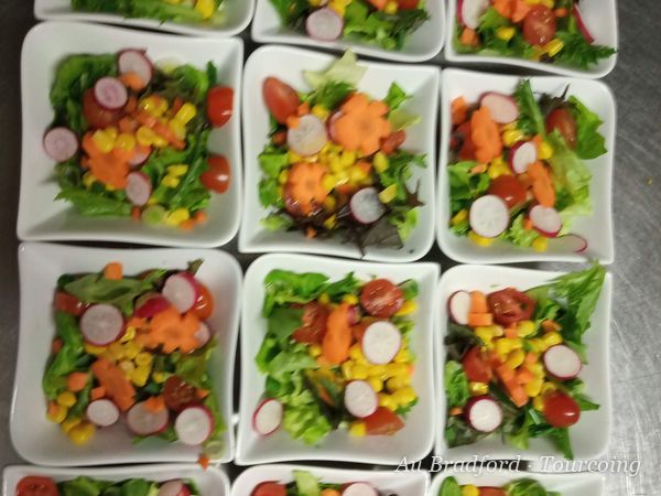 Salades composées en portions individuelles